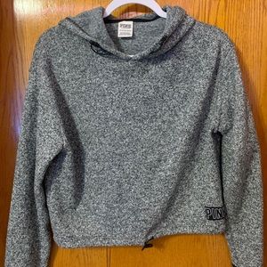 Pink cropped hoodie